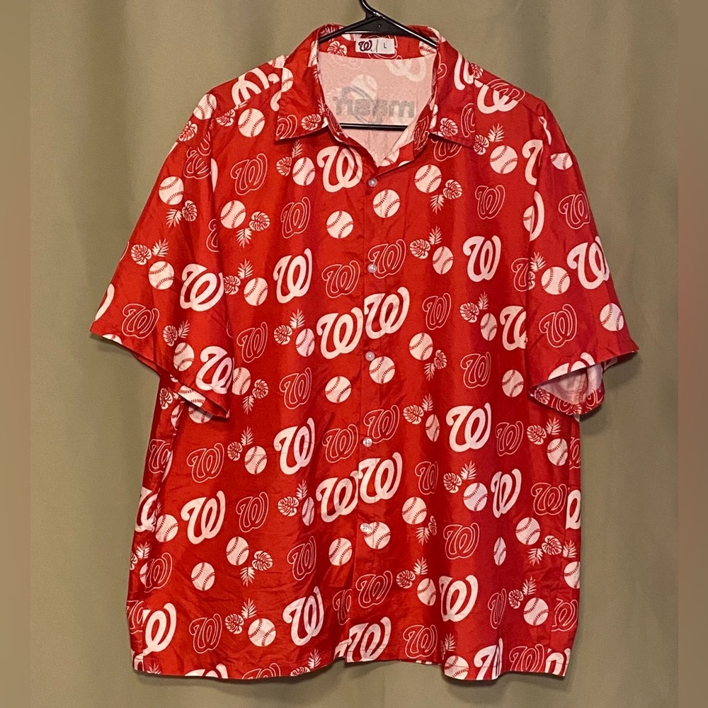 Washington Nationals MLB Hawaiian shirt MASN Promotional SGA Mens Size L